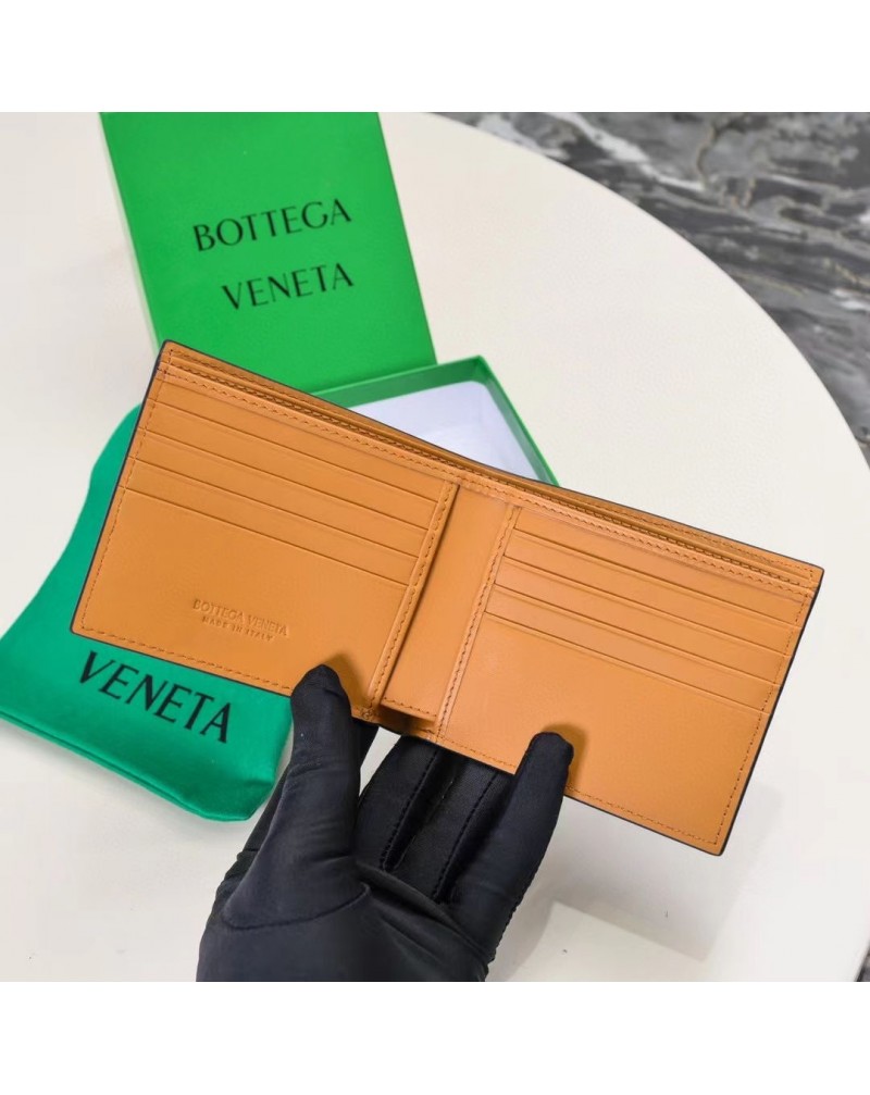 BV 短財布二つ折り オシャレ簡約財布革製編みスタイルBOTTEGA VENETA