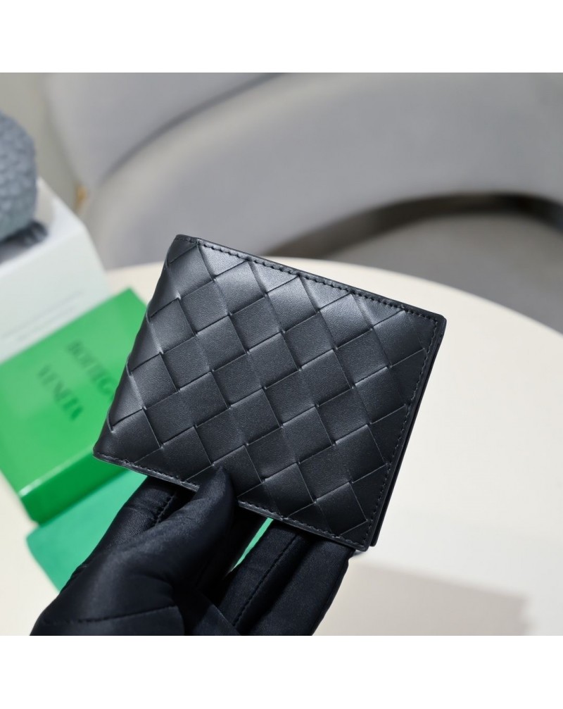 BV 短財布二つ折り オシャレ簡約財布革製編みスタイルBOTTEGA VENETA