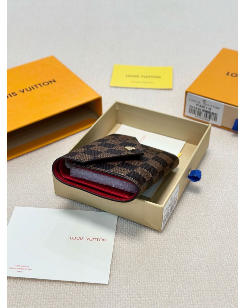 ルイヴィトン 財布三つ折り短財布 ブランドサイフオシャレダミエプリント