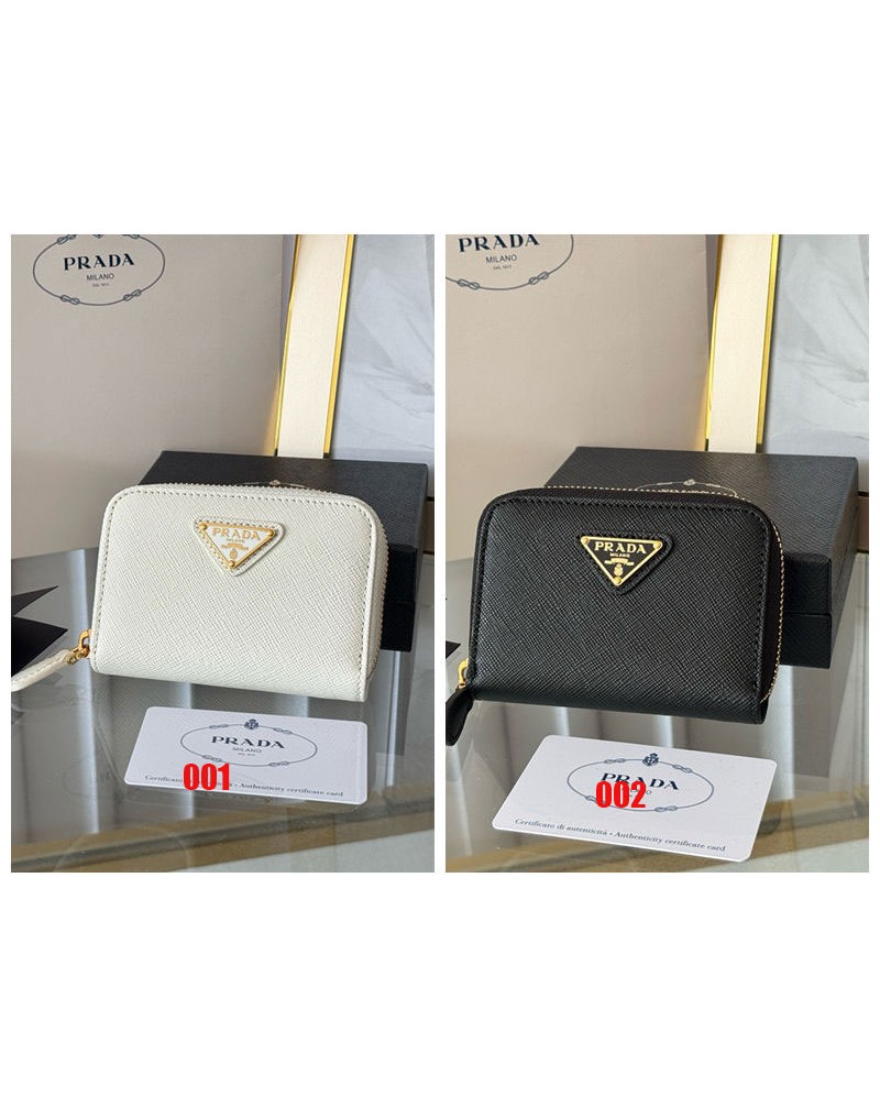 プラダ 小銭入れオシャレブランドカード収納ケースシンプルファッション男女兼用高品質革製