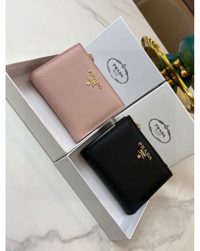 プラダ 短財布三つ折り財布超人気オシャレ簡約ブランド prada 財布女性向けサイフ