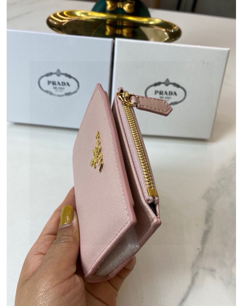 プラダ 短財布三つ折り財布超人気オシャレ簡約ブランド prada 財布女性向けサイフ