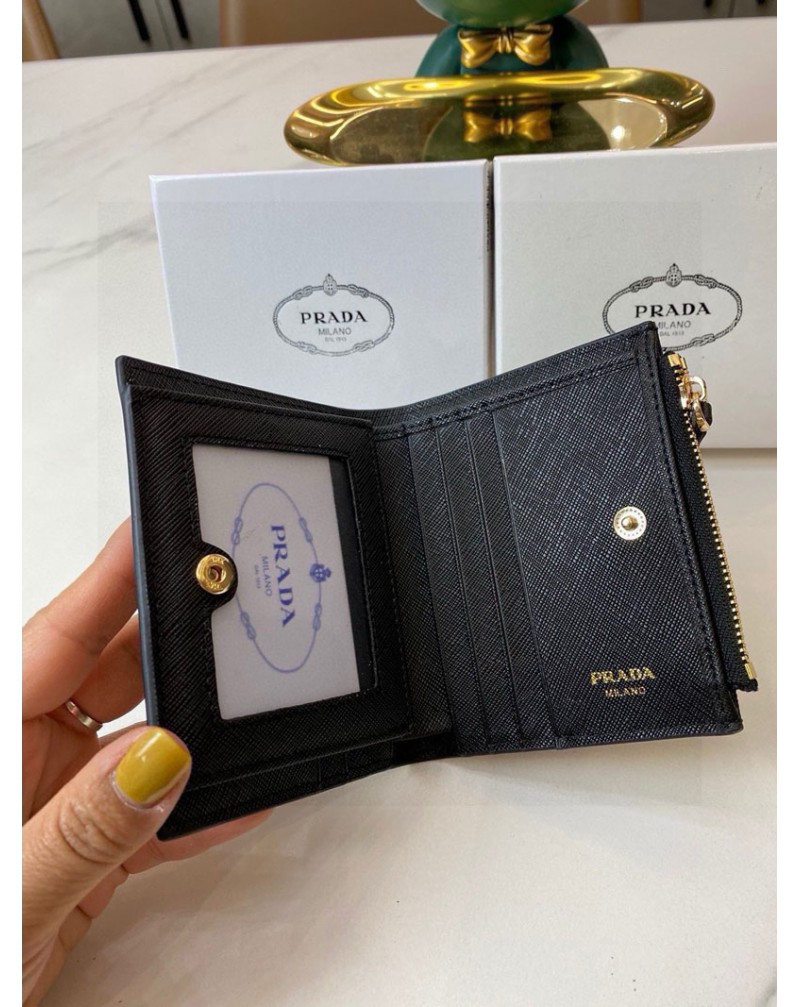 プラダ 短財布三つ折り財布超人気オシャレ簡約ブランド prada 財布女性向けサイフ