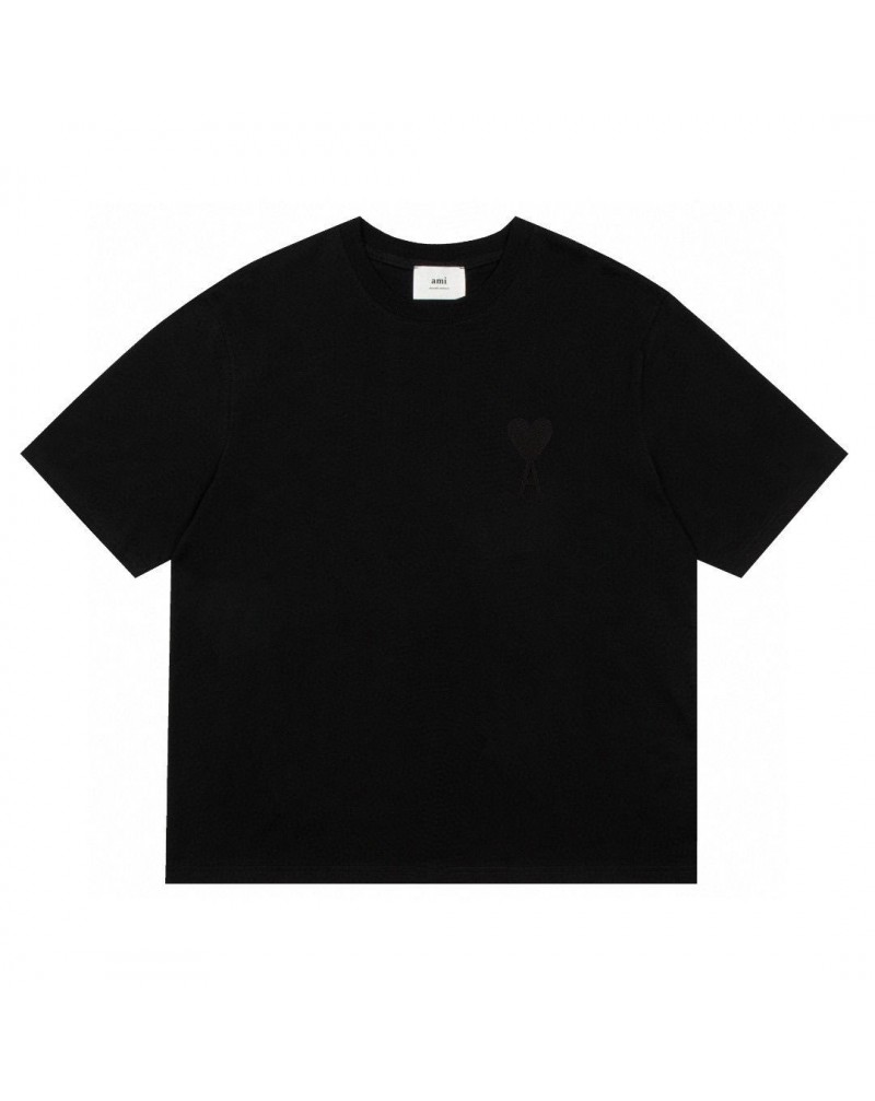 AMI Tシャツ半袖精緻刺繍ロゴ人気カジュアルティシャツ上着男女向け売れ筋夏服