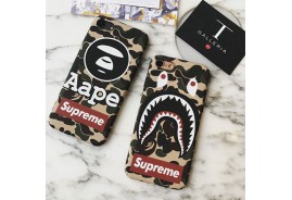 面白いコラボブランド iphone x plus/9ケースシュプリーム x Aapeコラボ iphone 8/se2ケース
