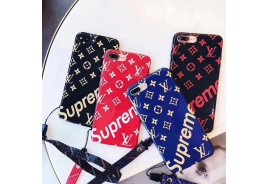 人気Supreme x ヴィドン コラボ iphone x/8plusケース ブランドアイフォンテンケース