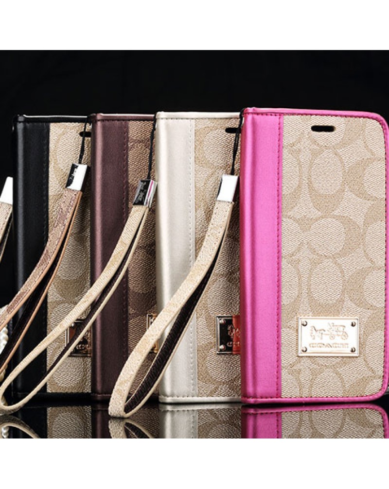 Coach iphone16 pro/15 plus/15 pro max携帯ケースコーチ iphone14+/14 pro/14 pro maxケースブランドアイフォン13/13 pro/13 mini/12/12 pro/12 mini/11 pro/SE3/SE2ケース手帳型オシャレストラップ付きファッション欧米風女性向け