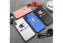 潮流 刺繍 champion iphone xr/xs maxケース チャンピオンiphone xs/x/10sケース
