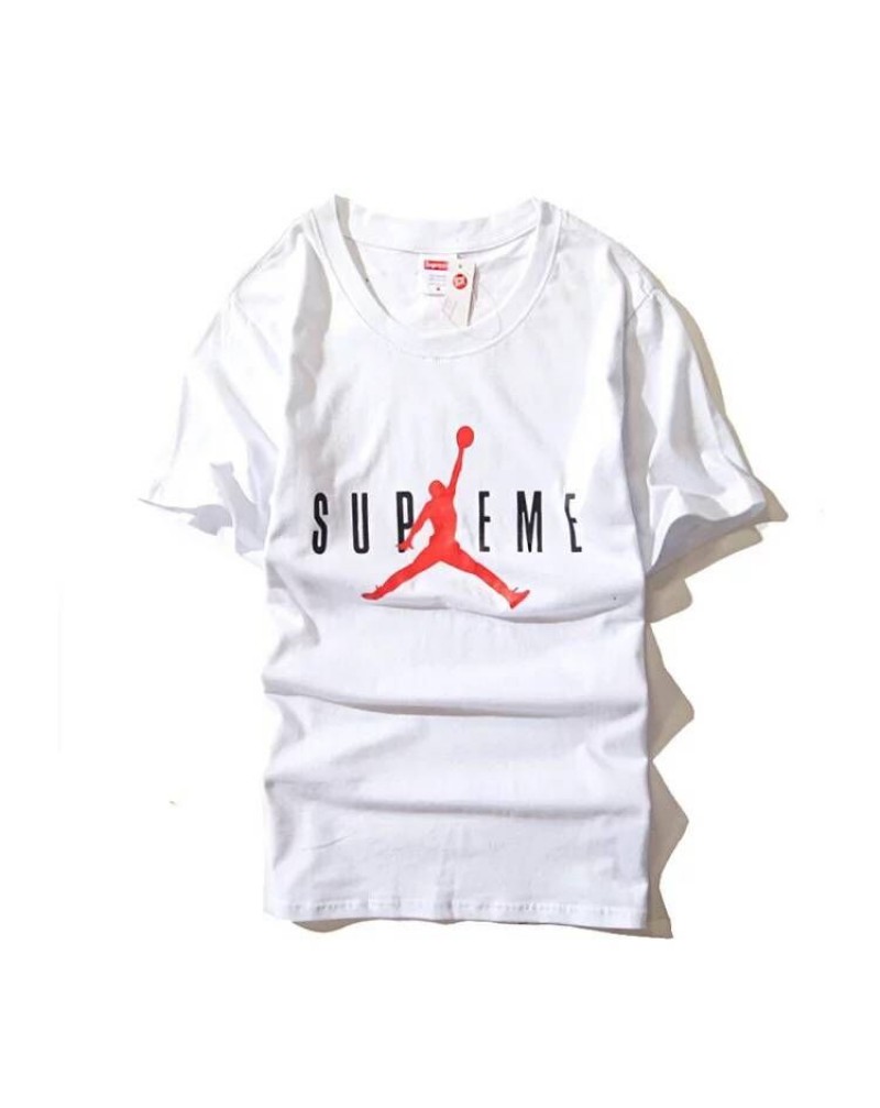 supreme x ジョーダンコラボ 半袖 tシャツ 潮流スポーツ シュプリーム x jordanコラボ ティシャツ コットン製 カジュアル 