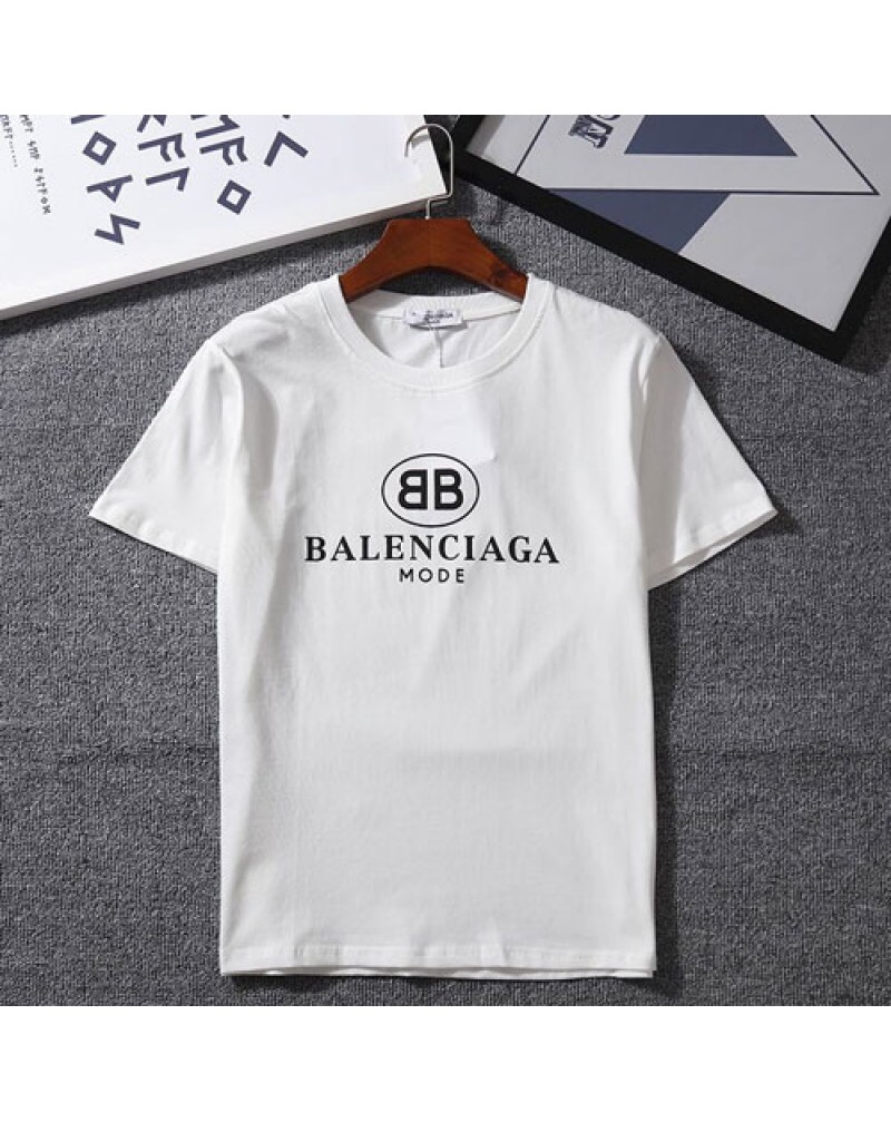 バレンシアガ tシャツ半袖 コピー ペア 韓国風 balenciagaティシャツ短袖カットソー トップス夏上着