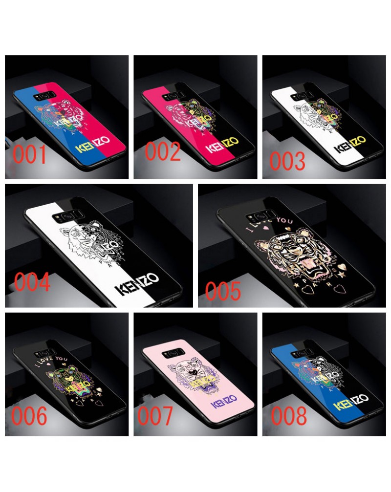 ケンゾー iphone14/14+/14 pro max/13/13 pro max/12/12 miniケースGalaxy s23/s22/s22 ultra/s21/s21+/s20/s20 plus/s10(scv41/sc-03l)/note20ケース KENZO Galaxy s10e/note10+ケースブランドケース 虎頭付き オシャレガラス表面 カッコイイファッション男女兼用