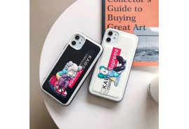 シュプリーム iphone11 pro maxケースブランド iphone11 proケースKAWSキャラクター付き