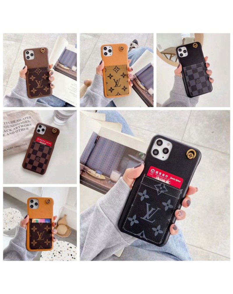 ルイヴィトン iphone12/12 pro/12 mini/11/11 pro max/SEケース ブランド iphone xr/xs maxケース背面カード入れ アイフォンx/8/7 plusケースメンズレディース兼用 ファッション大人気ビジネス風