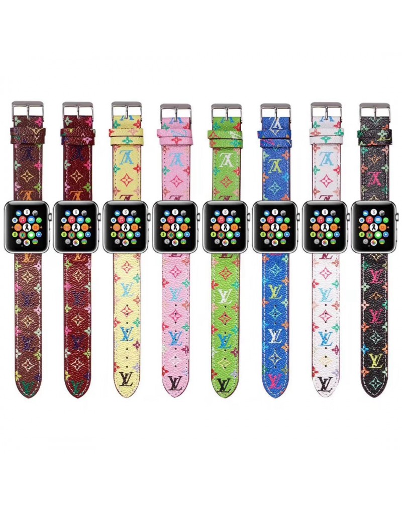 ルイヴィトン apple watch ultra 9 8 SE27 6 SE 5 4 3 2バンド お洒落混色 アップルウォッチバンドvuitton 高級レザー製 男女兼用人気ベルト大人気