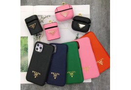 プラダ iphone12/11 pro maxケースブランドgalaxy s20/s20+ケースバーバリーお洒落prada Airpods proケース