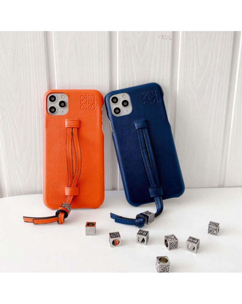 LOEWE iphone13/13 pro max/12/12 mini/12 pro maxケースロエベブランドiphone11/11 pro max/SE2ケースおしゃれ人気 iphone xr/xs maxケースハンドバルト付き iphone x/8/7 plusケース芸能人愛用 ジャケット