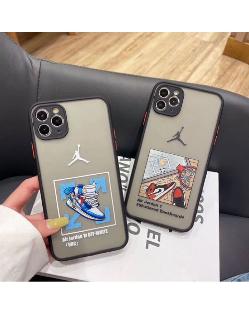 ジョーダン オーフホワイトiphone12/12 pro/12 mini/12 pro maxケースブランド iphone11/11 pro max/SE2ケース個性人気靴プリント付きアイフォンxr/xs  maxケース男女兼用 iphone x/8/7 plusケースジャケッットお洒落