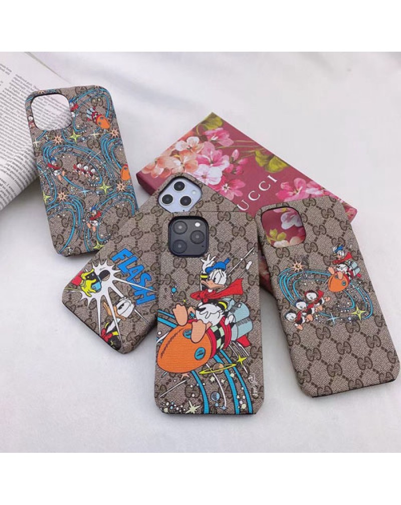 グッチ iphone14/14 pro max/13/13 pro max/13 miniケースディズニーダック付き可愛いiphone12/12 pro/12 mini/12 pro max/SE3/11ケースブランド  gucci Galaxy s23/s22/s22 ultra/s21+/note20 ultra/s20+/s10+/note10 plusケースお洒落大人気保護性