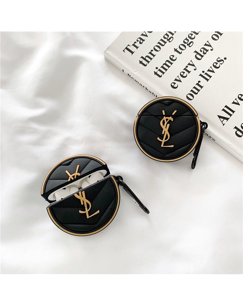 YSL サンローランAirpods pro2/Airpods pro/airpods 3 2021世代ケースブランド airpods 2/1世代ケースオシャレイヤホーンケース シリコン製 耐衝撃 携帯便利 紛失防止保護性