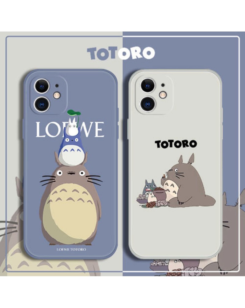 LOEWE トトロコラボ iphone13/13 pro max/12/12 pro maxケースブランド iphone11/11 pro maxケース可愛いトトロアイフォンSE2/xr/xs maxジャケットカバー ソフト 保護性 iphone x/8/7 plusケースお洒落新作