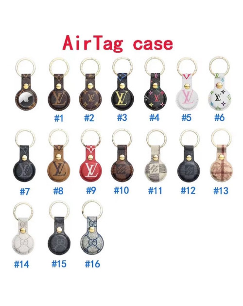 ルイヴィトン バーバリー グッチ airtagケースレザー製リング付きAirtagケースvuitton 携帯便利ブランドエアタグケース紛失防止保護性ケース