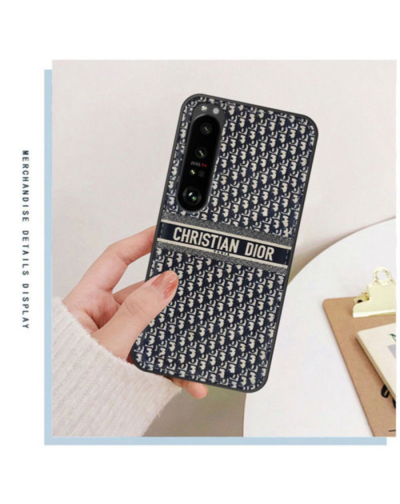 ディオール xperia 1 VI/10 VI/5 VIケースエクスぺリア5 V/1V保護カバー xperia1IV/10 IV/10 iii/1 iiiケースブランドdior エクスリア5IV/5 iiiケースお洒落ロゴマーク付き経典ジャケットスマホケース人気