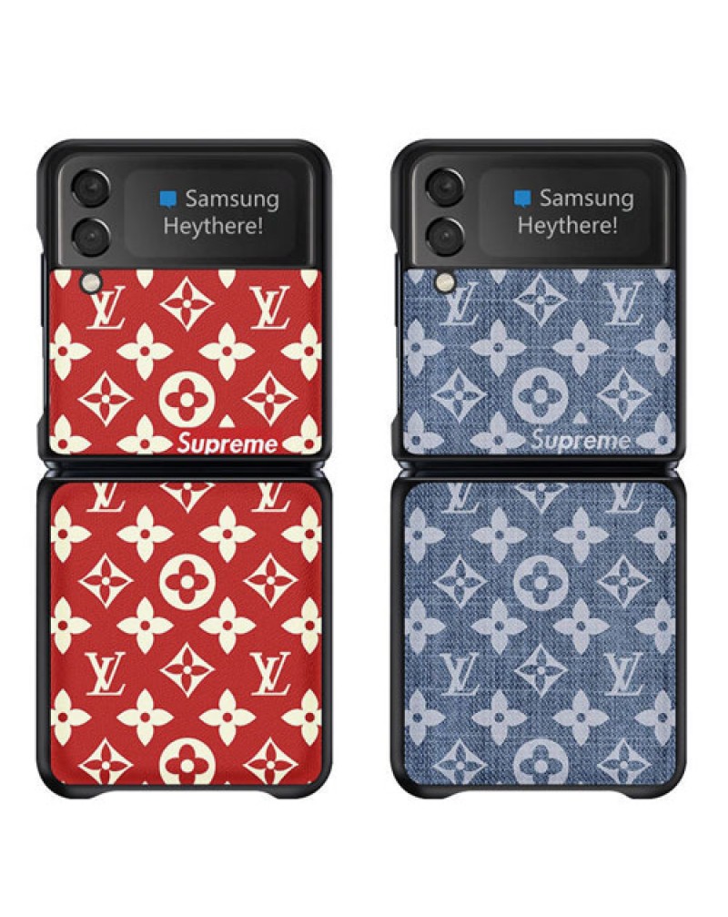 ルイヴィトン グッチ Galaxy z flip4/z flip3ケースバーバリー supreme vuitton galaxy z flip3/z flipケース折畳みスマホケース保護性お洒落人気