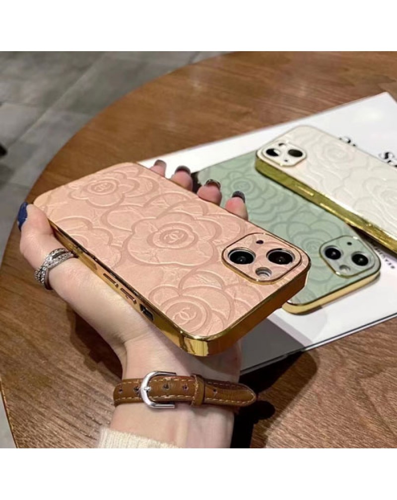 シャネル iphone15 pro/14 pro maxケースchanel  iphone13/13 pro maxケースカメリア付きブランド iphone12 pro maxケース小香風アイフォン11/11 pro maxケースお洒落人気アイフォン15プロケースファッション保護性ジャケット