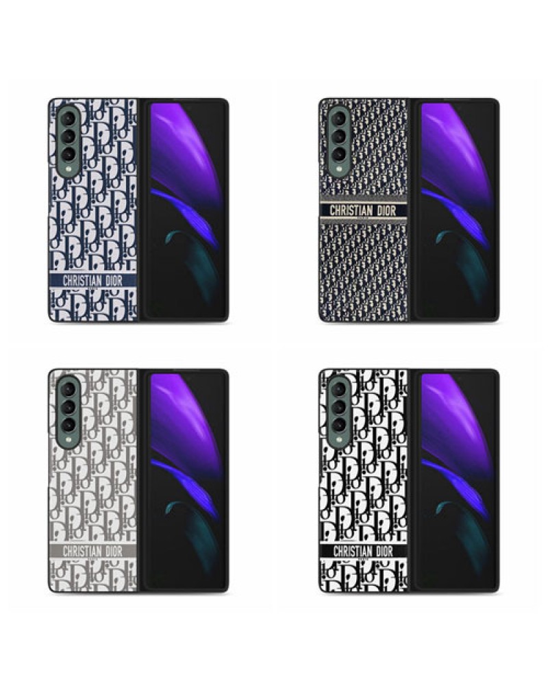ディオール  Galaxy  Z fold6/Z fold5/Z fold4/ z fold3 5Gケースブランド galaxy z fold2ケースdiorお洒落人気ギャラクシーz fold3 5Gケース折畳みスマホケース保護性男女むけファッション経典