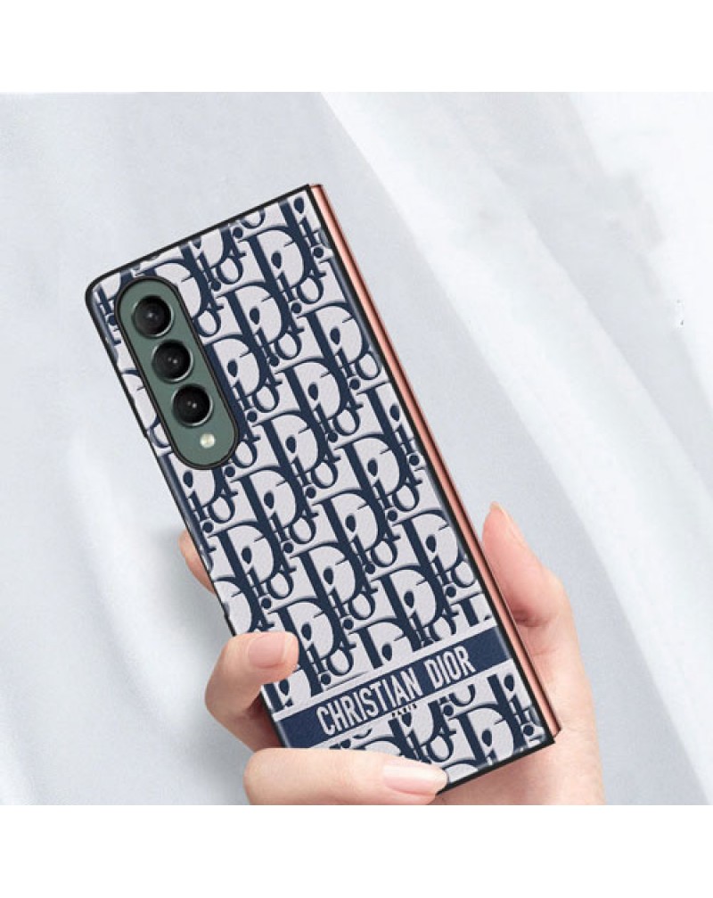 ディオール  Galaxy  Z fold6/Z fold5/Z fold4/ z fold3 5Gケースブランド galaxy z fold2ケースdiorお洒落人気ギャラクシーz fold3 5Gケース折畳みスマホケース保護性男女むけファッション経典