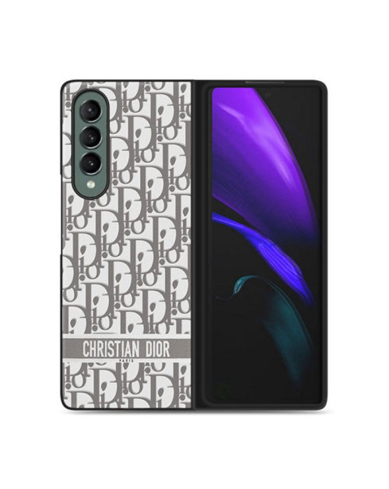 ディオール  Galaxy  Z fold6/Z fold5/Z fold4/ z fold3 5Gケースブランド galaxy z fold2ケースdiorお洒落人気ギャラクシーz fold3 5Gケース折畳みスマホケース保護性男女むけファッション経典