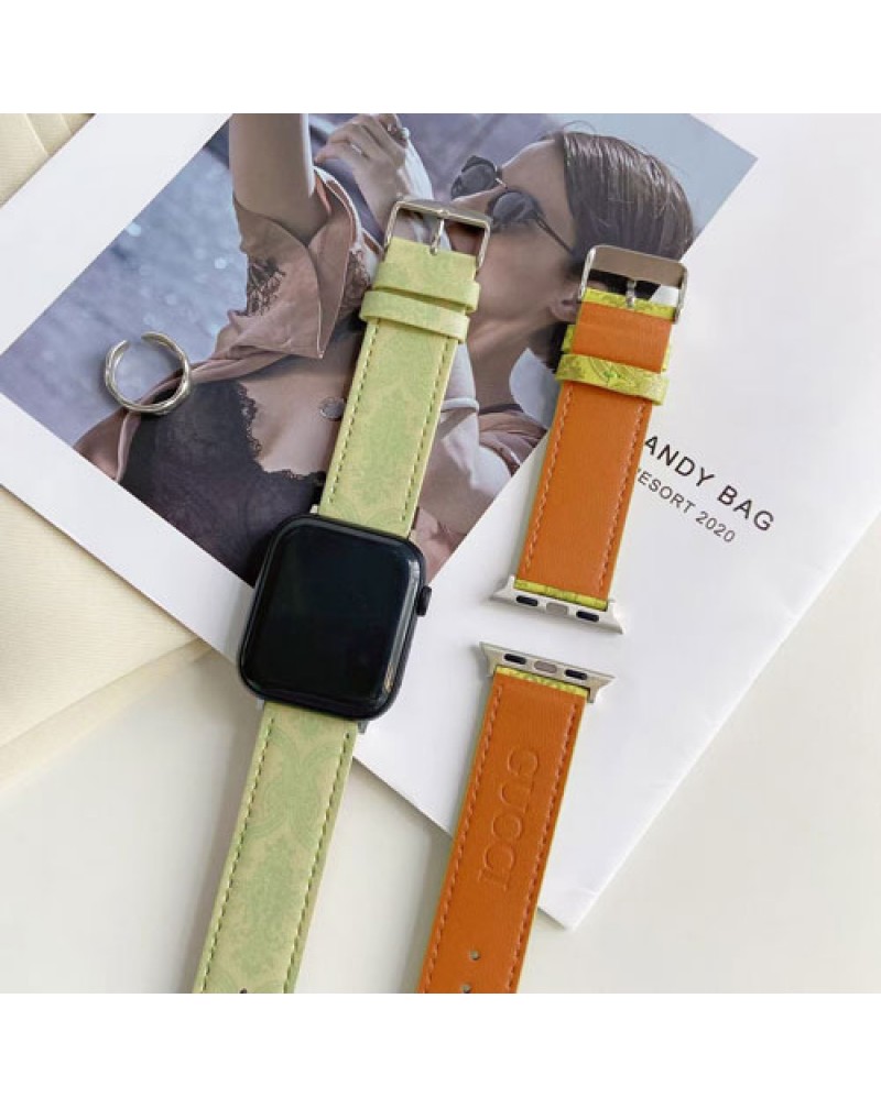 グッチ アップルウォッチバンドお洒落ブランド apple watch 7 6 SE 5 4 3 2代ベルト用交換 男女兼用時計ベルトファッション大人気高級PCVレザー製