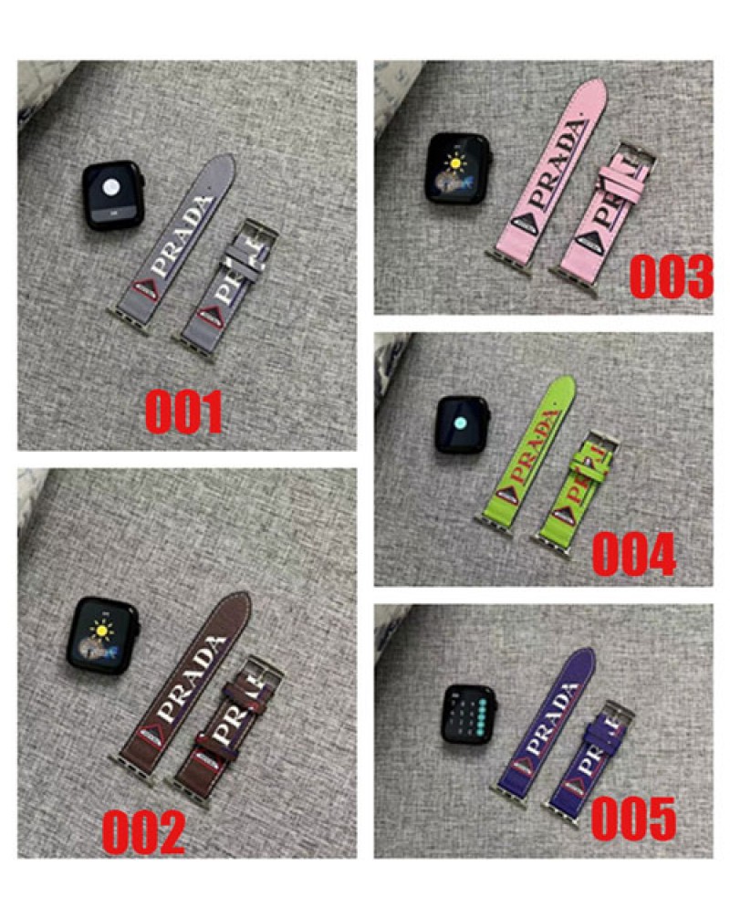 プラダ Apple watch10 9 ultraバンドブランド apple watch 8 SE2 7 6 5 SE 4 3 2ベルト用交換高級レザー製お洒落prada 時計ベルト男女兼用アップルウォッチバンドプラダ