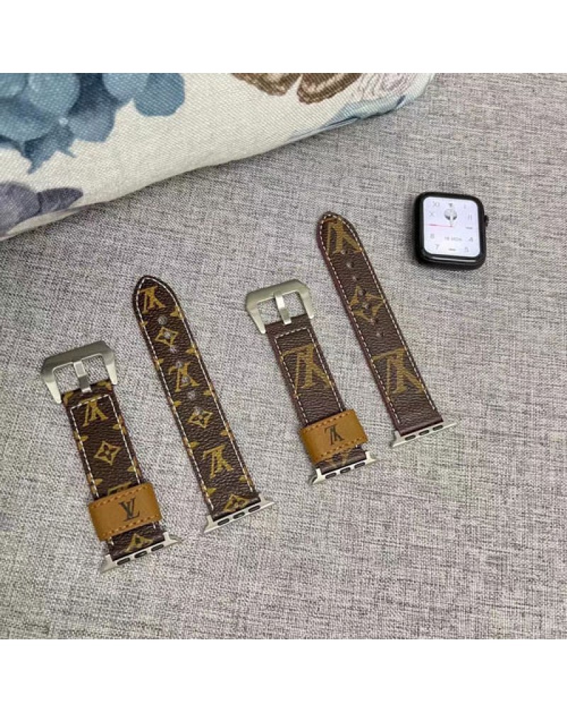 ルイヴィトン apple watch 10 X 9 8 SE2 ultra2バンドブランド アップルウォッチベルトお洒落モノグラム高級レザーapple watch 7 6 SE 5 4 3 2代ベルト用交換 男女兼用ファッション大人気