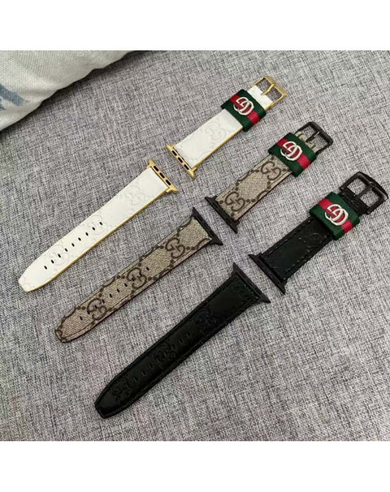 グッチ apple watch 10 9 8 SE2 Ultra 7 SE 6 5 4 3 2バンドハイブランド アップルウォッチベルト高級レザー製 時計ベルト男女向けファッション大人気 apple watch ベルト用交換