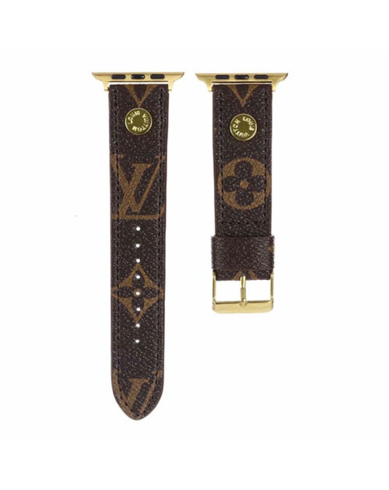 ルイ・ヴィトンアップルウォッチバンドハイブランドapple watch 10 9 8 SE2 ultra 7 6 SE 5 4 3 2ベルトレザー製高級人気vuitton 時計ベルトお洒落モノグラムダミエ付きファッション