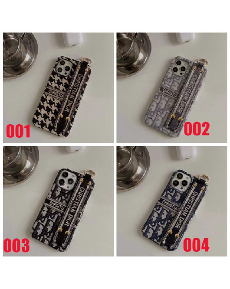 ディオール iphone16 pro/15 pro max/14 plus/14 pro max/13/13 pro/13 pro maxケースハンドベルト付きアイフォン12/12 pro/12 pro maxケースブランド iphone11/11 pro/11 pro maxケースお洒落刺繍女性人気