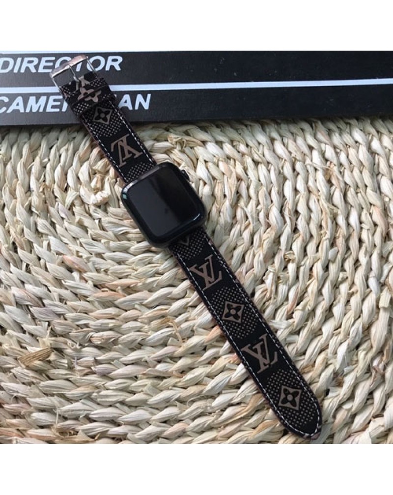 ルイヴィトン Apple watch 10 9 8 SE2 ultra2バンド ハイブランドアップルウォッチバンド 高級レザー製 apple watch 7 6 SE 5 4 3 2ベルト用替え男女向けお洒落モノグラム時計ベルト