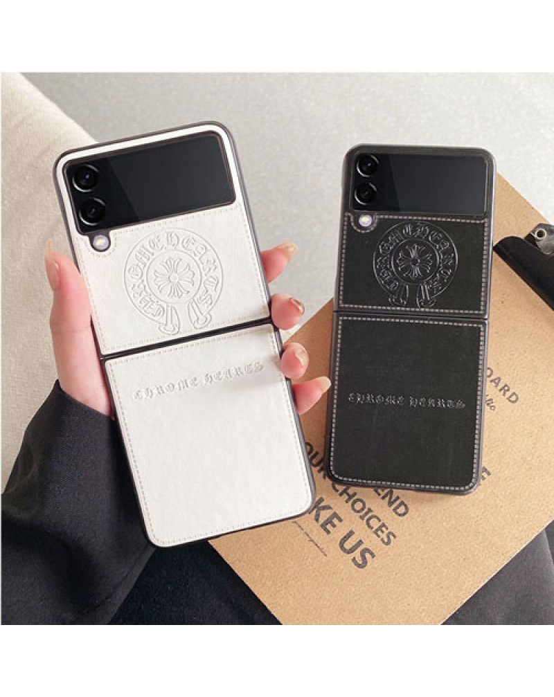 クロムハーツ Galaxy Z Flip6/Z Flip5/z flip3/z flip4ケースケンゾー個性人気 galaxy z fold3ケース折り畳み保護性潮流ブランドギャラクシー z fold2 5G/z flipケースメンズレディース兼用ファッションお洒落