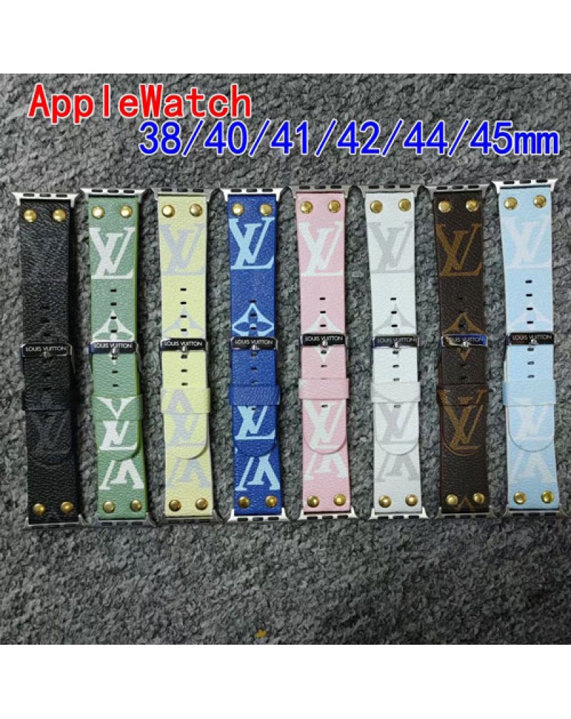 ルイヴィトン apple watch 10 9 Ultra 8  SE2 7 SE 6 5 4 3 2バンドハイブランドアップルウォッチバンド高級レザー製apple watchベルトお洒落モノグラム時計ベルト男女兼用