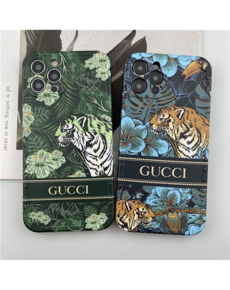 グッチiphone14/14plus/14 pro maxケース iphone13/13 pro/13 pro maxケースブランド iphone SE3/12/12 Pro maxケース虎花柄アイフォン11/11 pro max/xr/xs maxケース iPhone 7/8 PLUSカバーソフト保護性耐衝撃男女兼用人気高級