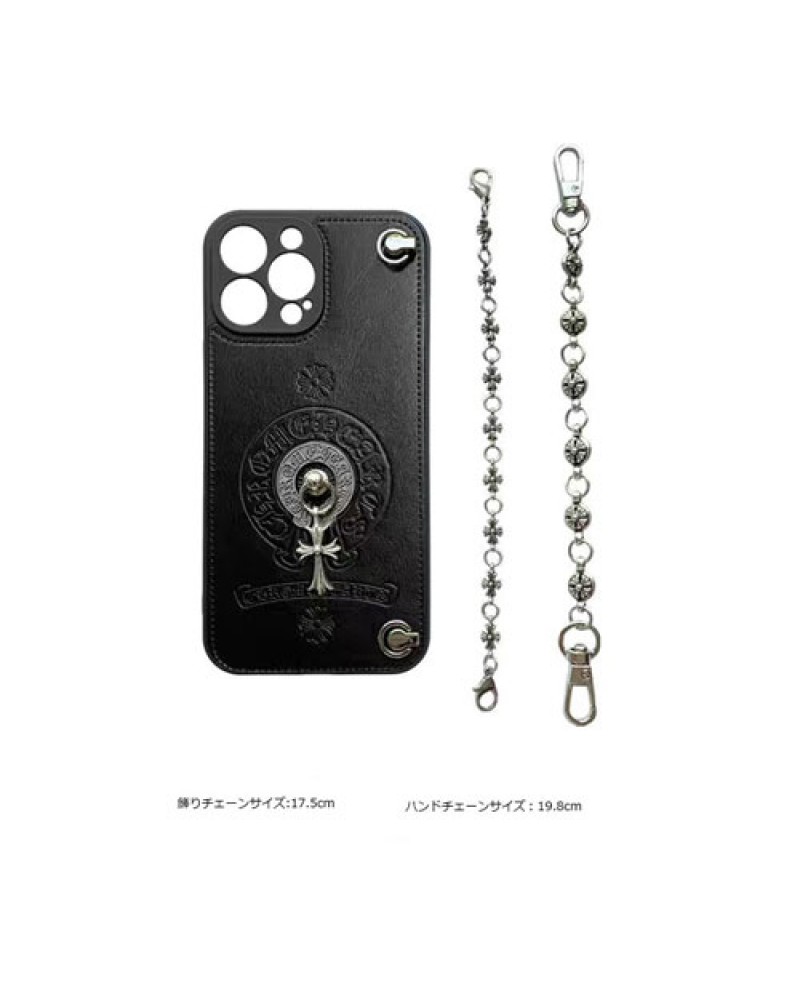 クロムハーツ iphone15 pro/14pro max/14plus/14pro/13/13 mini/13 pro maxケース chrome hearts iphone12/12 pro/12 pro max/SE3ケース個性潮流iphone11/11 pro maxケースチェーン付き斜め掛けてファッション大人気
