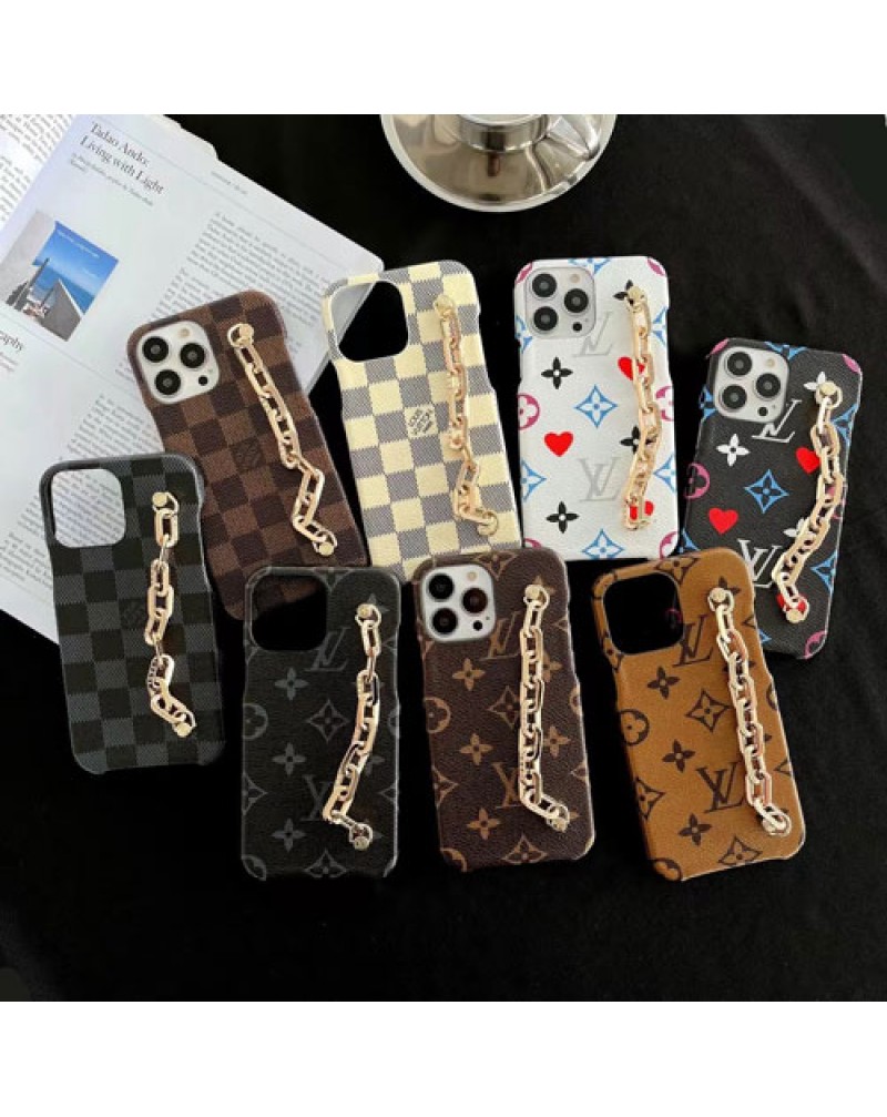 ルイヴィトン iphone13/13 pro/13 pro maxケースブランド iphone12/12 pro maxケースチェーンハンドベルト付き高級アイフォン11/11 pro max/xr/xs max/x/8/7 plusケースお洒落人気新作