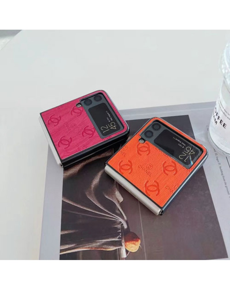 シャネル galaxy z flip3/z flip4ケースブランド chanel galaxy z fold4/z fold3/z fold2ケース小香風折り畳みギャラクシー zflip3ケース保護性高級人気