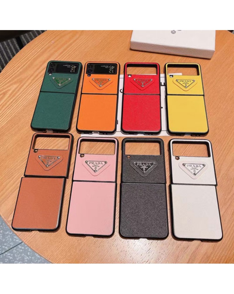 プラダ Galaxy Z flip4/z flip3ケース galaxy z  fold3/Z fold4ケース prada galaxy z flipケースブランド折り畳み galaxy z  fold2ケースオシャレ高級保護性人気