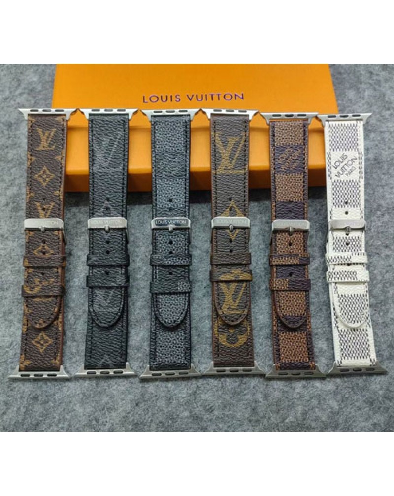 ルイヴィトン Apple watch10 9 ultra2バンドハイブランド apple watch  SE2 ultra 8 7 6 5 SE 4 3 2代ベルト高級レザー製男女向けアップルウォッチバンド時計ベルトお洒落モノグラムダミエ