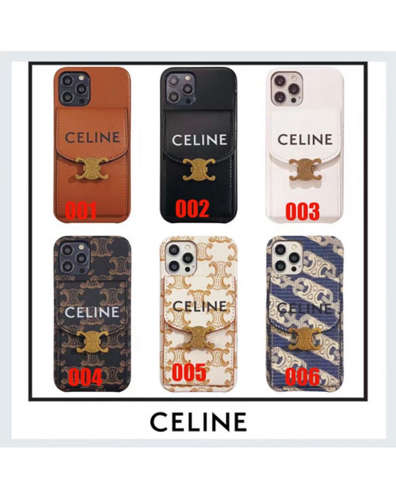 celine セリーヌ iphone14/14plus/14 pro max/13/13 pro/13 pro maxケースブランド iphone12/12 pro/12 pro maxケースカード入れミラー付きiphone11/11 pro max/SE2/Xr/xs maxケースお洒落人気新作レザー製