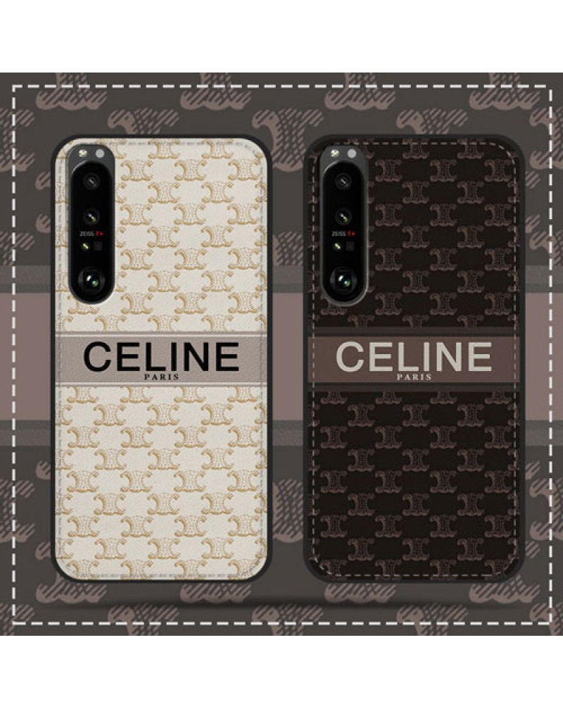 セリーヌ Xperia 1 VI/10 VI/1 V/5Vケース xperia1 IV/10 IVケースブランド xperia1 IIIケースおしゃれ人気xperia10 iii/5 iiiケースceline エクスぺリア5 II/1 IIケースファッション人気保護性耐衝撃