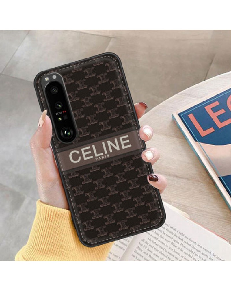 セリーヌ Xperia 1 VI/10 VI/1 V/5Vケース xperia1 IV/10 IVケースブランド xperia1 IIIケースおしゃれ人気xperia10 iii/5 iiiケースceline エクスぺリア5 II/1 IIケースファッション人気保護性耐衝撃