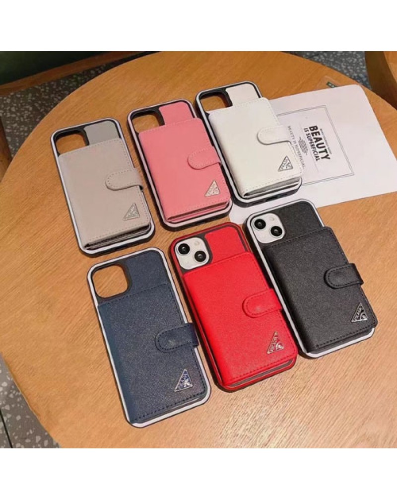 プラダ prada iphone16 pro/15 Pro/14 pro/14plus/14pro max/13/13 pro maxケースカード入れブランド iphone12/12 pro/12 pro maxケース保護性アイフォン11/11 pro max/xr/xs maxケースお洒落ファッション大人気